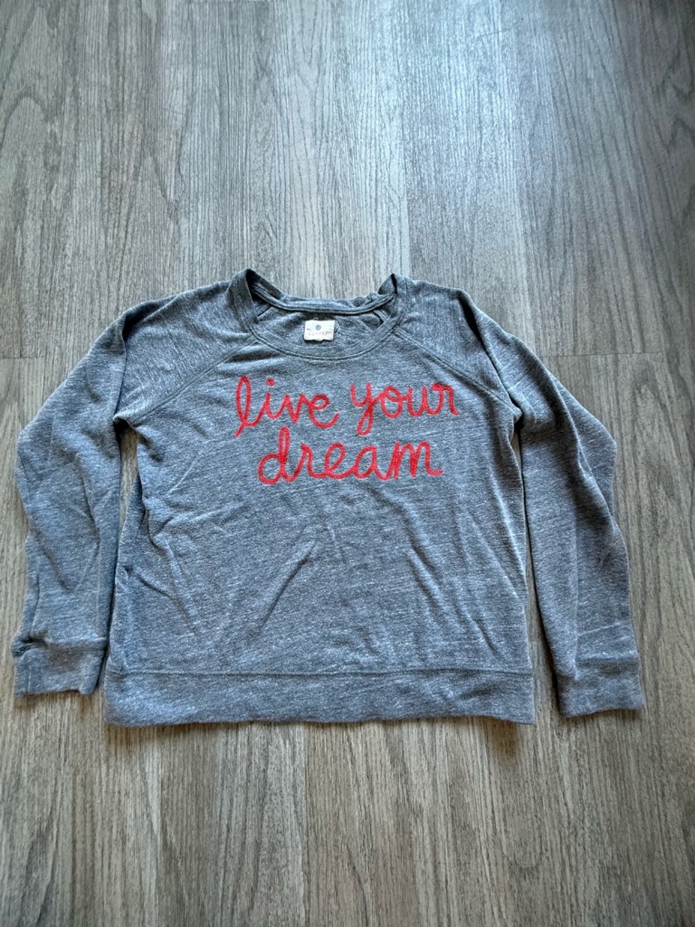 Sundry Gray Pullover with Red Script Accents